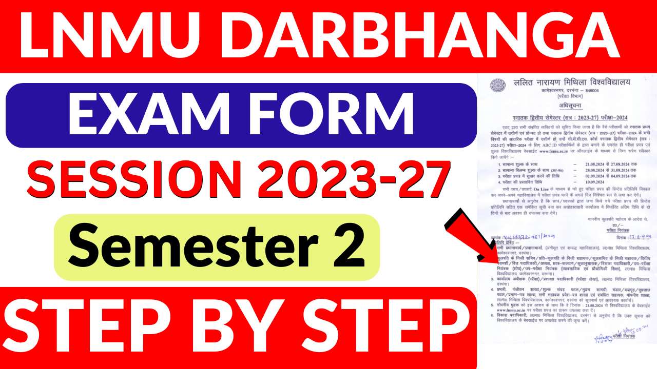 LNMU Semester 2 Exam form 2023-2027